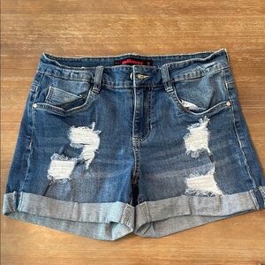 Dollhouse Denim Distressed Women Shorts